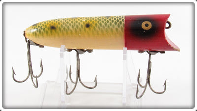 Vintage Heddon Red Head Frog Scale Lucky 13 Lure
