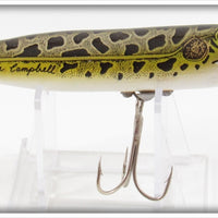 Vintage Heddon Charlie Campbell Natural Frog Zara Spook Lure 