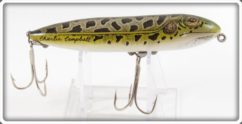 Vintage Heddon Charlie Campbell Natural Frog Zara Spook Lure 