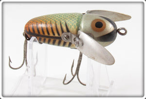 Vintage Heddon Silver Shore Crazy Crawler Lure