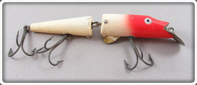 Vintage Shakespeare White & Red Jointed Egyptian Wobbler Lure