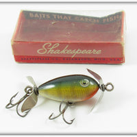 Vintage Shakespeare Natural Perch Midget Spinner Lure In Box 