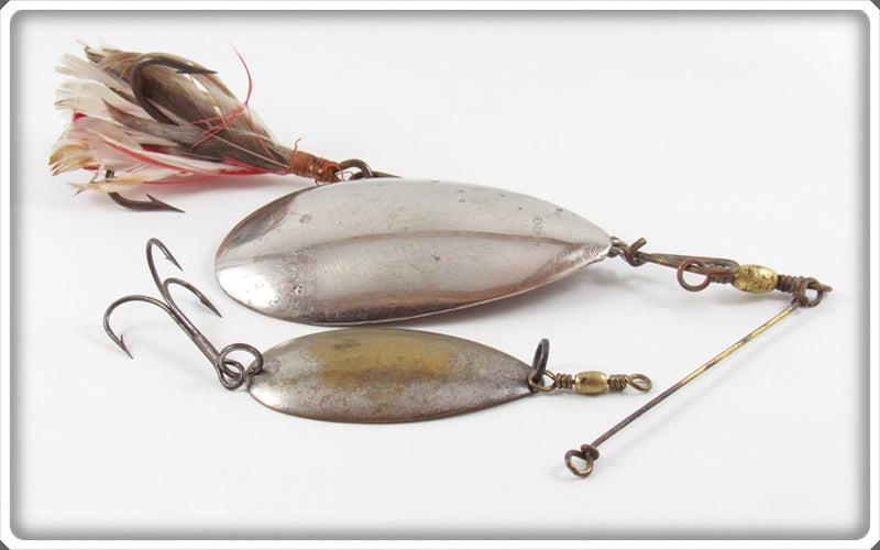 Vintage Hendryx No. 6 Spoon & Large Spinner Lure Pair For Sale