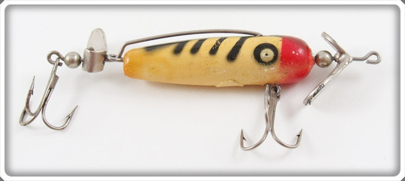 Vintage O'Gene Co. Black White Stripes Glitter Bug Lure