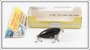 Vintage Fred Arbogast Black Spinning Jitterbug Lure In Box 