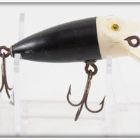 Vintage American Bait Co Black & White Wiggle Witch Lure