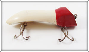 Vintage Pflueger Red & White Early No Eye Wizard Wiggler Lure