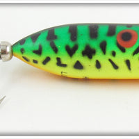 Vintage Heddon Fluorescent Green Crawdad Tiny Lucky 13 Lure 