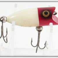 Vintage Heddon Red Head White Tiny Lucky 13 Lure