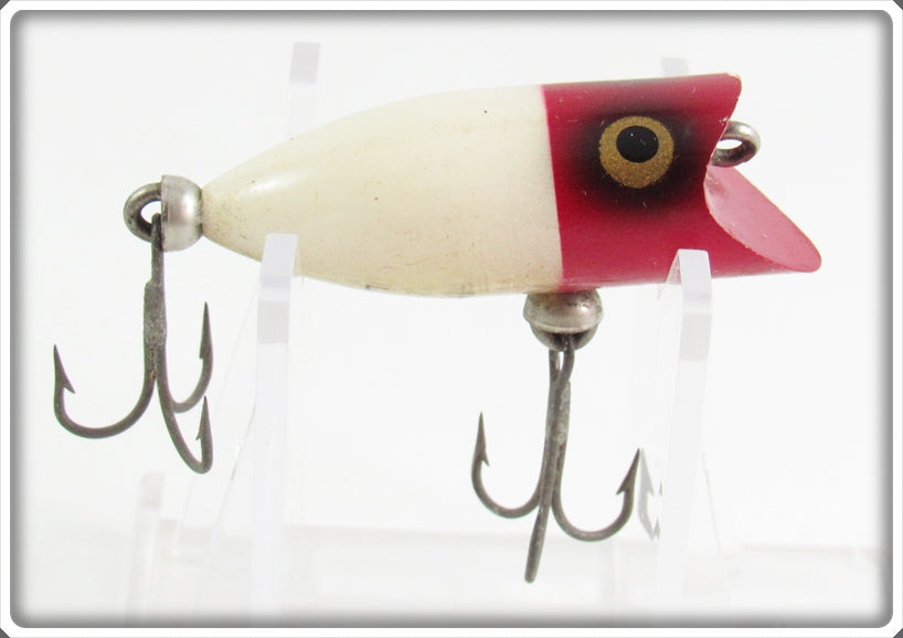 Vintage Heddon Red Head White Tiny Lucky 13 Lure