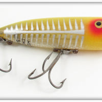 Vintage Heddon Yellow Shore Chugger Spook Lure