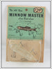 Vintage Live Bait Lure Co Minnow Master Tube On Card