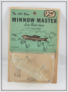 Vintage Live Bait Lure Co Minnow Master Tube On Card