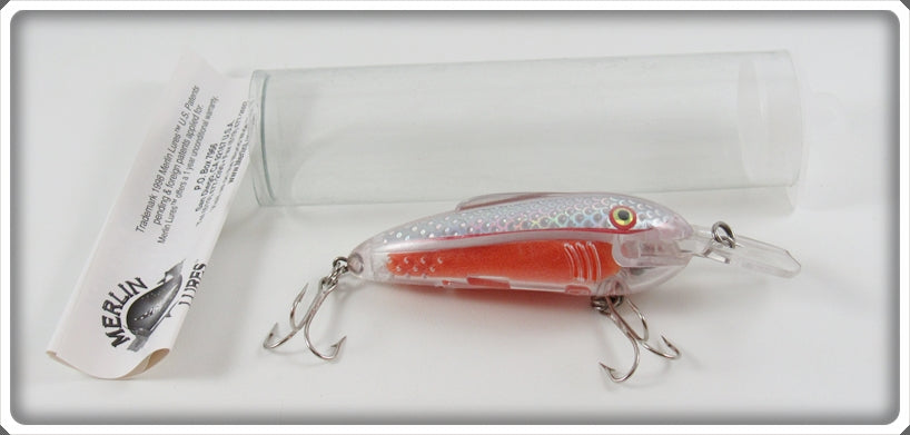 Vintage Merlin Lures Silver & Red Pathfinder In Tube