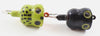 Vintage Arbogast Frog & Solid Black Fly Rod Hula Popper Pair