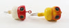 Arbogast Red Head White & Yellow Fly Rod Hula Popper Pair