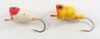Arbogast Red Head White & Yellow Fly Rod Hula Popper Pair
