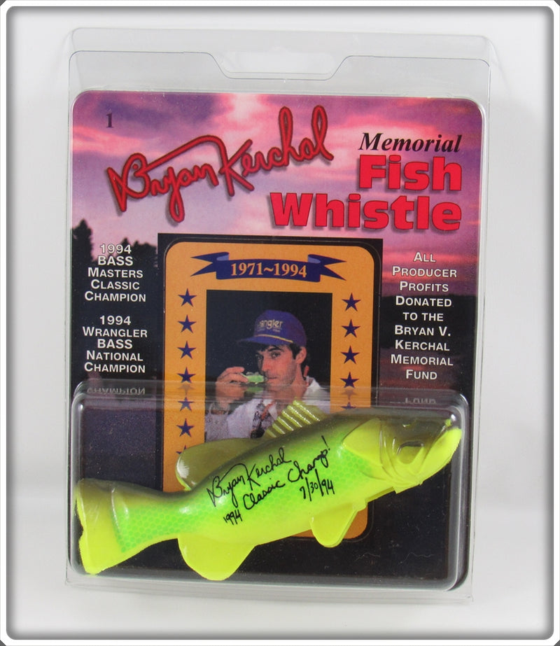 Bryan Kerchal Memorial Fish Whistle On Card For Sale