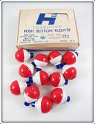 Horrocks Ibbotson Improved Push Button Floats Set In Box