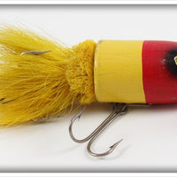 Vintage Marathon Bait Co Yellow & Red Musk E Munk Lure