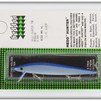 Heddon Blue & Silver Scale Hedd Hunter Minnow Lure On Card