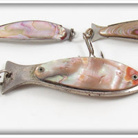 Vintage Mother Of Pearl Demon Spoon & Tiny Spoon Lot Of Three