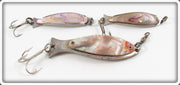 Vintage Mother Of Pearl Demon Spoon & Tiny Spoon Lot Of Three