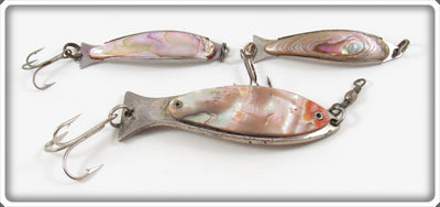 Vintage Mother Of Pearl Demon Spoon & Tiny Spoon Lot Of Three