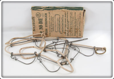 Vintage Pflueger No Die Fish Stringer In Box