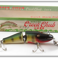 Vintage Creek Chub Perch Baby Jointed Pikie Lure In Box 