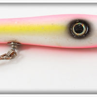 Vintage Creek Chub Pink, White & Yellow Pin Popper Lure