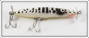 Vintage Heddon White & Black Coachdog Dying Flutter Lure