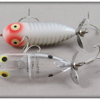 Heddon White Shore & Clear Tiny Torpedo Pair