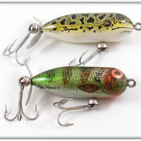 Heddon Natural Frog & Natural Sunfish Tiny Torpedo Lure Pair 