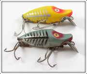 Heddon Yellow Shore & Green Shore Midget River Runt Lure Pair