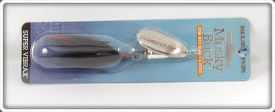 Blue Fox Black Silver 1/2 Ounce Musky Buck On Card