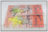 Bomber Fluorescent Yellow Scale & Fluorescent Yellow Bushwhacker Pair On Cards
