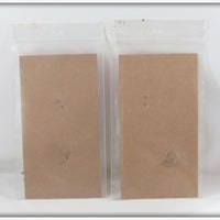 Bomber Fluorescent Yellow Scale & Fluorescent Yellow Bushwhacker Pair On Cards