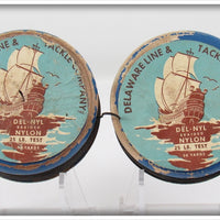Vintage Delaware Line & Tackle Company Line Spool Pair