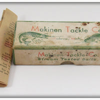 Vintage Makinen Tackle Co Empty Lure Box & Catalog