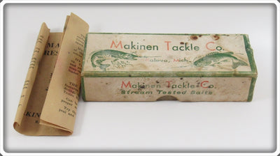 Vintage Makinen Tackle Co Empty Lure Box & Catalog