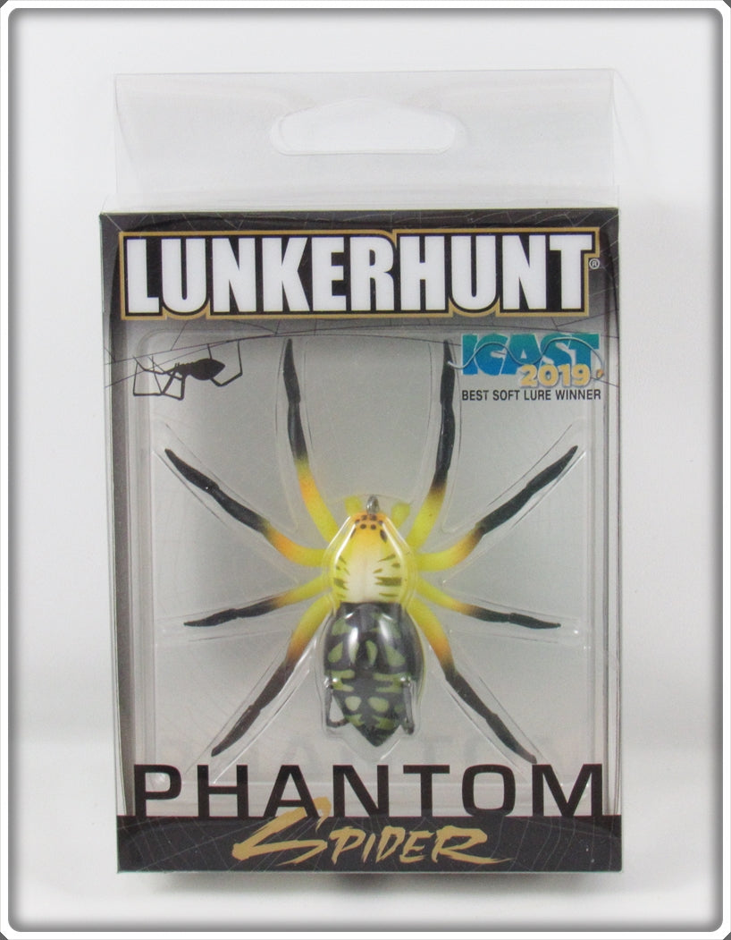 Lunkerhunt Yellow & Black Phantom Spider Lure In Package