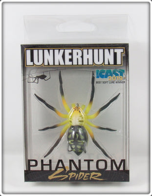 Lunkerhunt Yellow & Black Phantom Spider Lure In Package