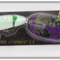 Fred Arbogast White Zombie Jointed Jitterbug Lure On Card