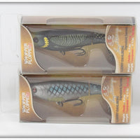 River 2 Sea Yellow Head & Blue Blood Whopper Plopper Lure Pair In Boxes