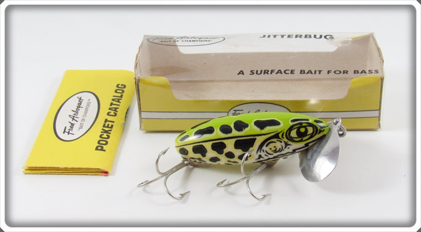 Arbogast Seein's Believin' Natural Frog Jitterbug In Box