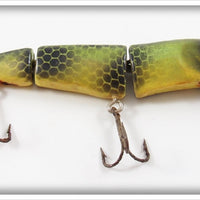 Vintage Butch Lindle Green & Black Scale Pike Lett Lure