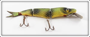 Vintage Butch Lindle Green & Black Scale Pike Lett Lure