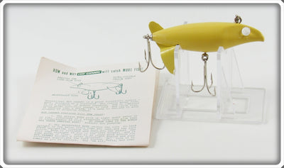 Vintage General Tackle Co Yellow Hot Canary Lure With Paper 