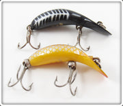 Vintage Heddon Black Shore & Golden Shiner Tiny Tad Pair